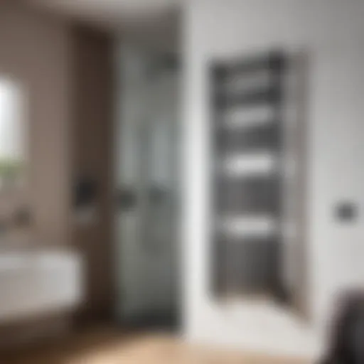 Modern electric towel warmer with sleek design