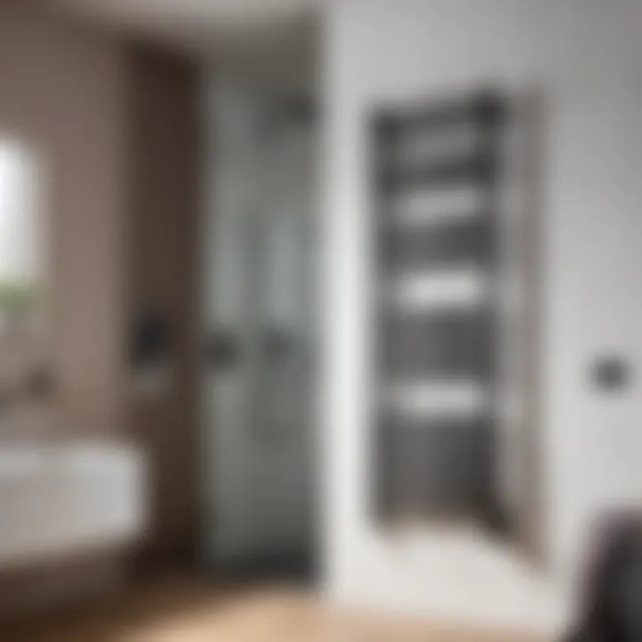 Modern electric towel warmer with sleek design