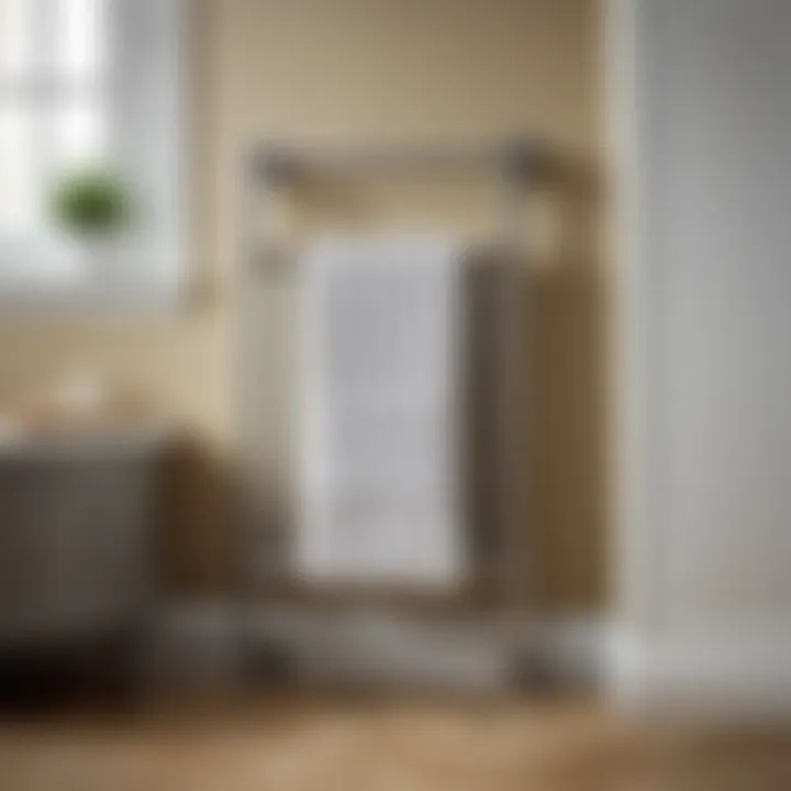 Traditional towel warmer with ornate features