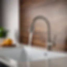 Modern touchless faucet showcasing sleek design
