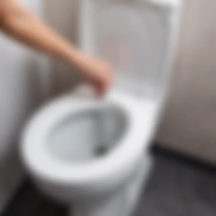 Final inspection of installed toilet