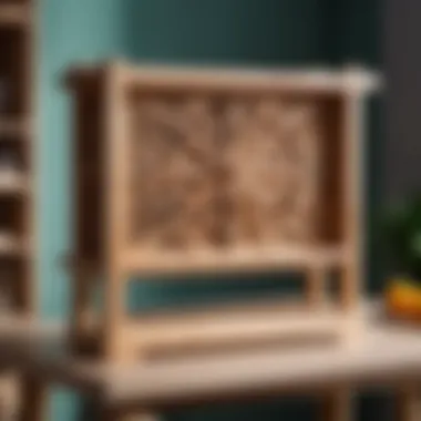 A finished wooden project on display