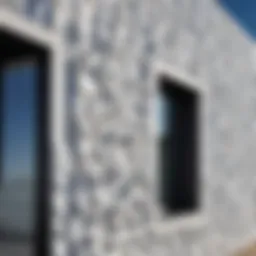 Elegant foam block facade showcasing modern design
