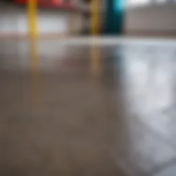 A well-prepared garage floor showcasing the finished surface after pouring