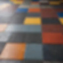 Variety of garage floor tiles showcasing different materials
