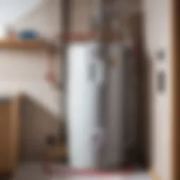 Gas water heater installation in a modern home
