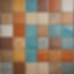 High-resolution close-up of ceramic tile surface showcasing different textures.