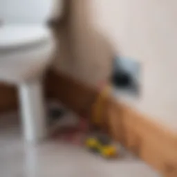 Electrical ground connection in a bathroom setting
