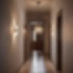 Elegant pendant light enhancing hallway ambiance