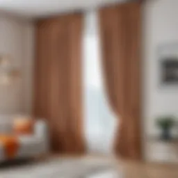 Stylish curtain installation on a wall