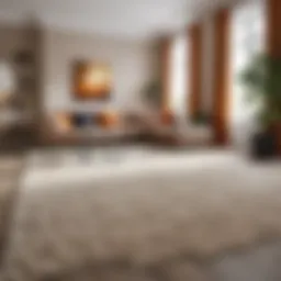 Luxurious high-pile carpet creating a cozy living room atmosphere