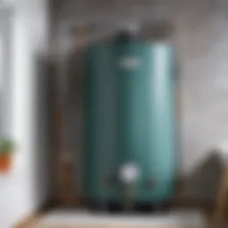 Horizontal water heater installation diagram