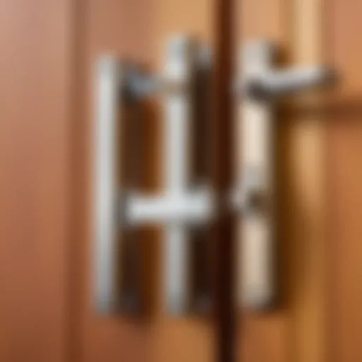 An illustration showing different types of door closers.