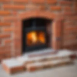 View of essential masonry materials for constructing a brick stove