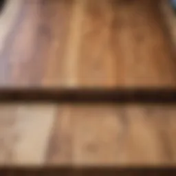 Before and after cleaning a wooden board