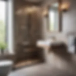 Elegant bathroom plumbing layout