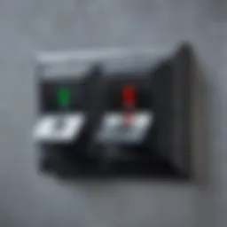 Close-up of a double switch