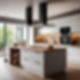 A stylish kitchen design with an integrated ventilation system