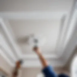 Precision cutting of ceiling moldings