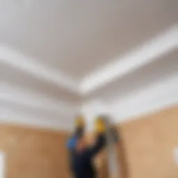 Cutting a ceiling cornice at an angle