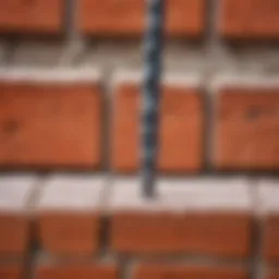 A close-up of a drill bit designed for masonry work
