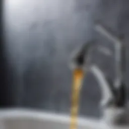 Close-up of a dripping faucet