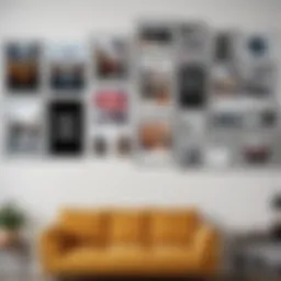 A well-arranged gallery wall showcasing poster placements