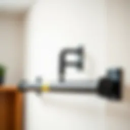 Close-up of a sturdy wall bracket for a pull-up bar installation