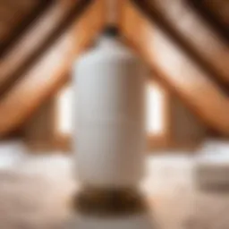 Insulated expansion tank in an attic