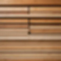 Selection of wooden boards for wall shelf construction