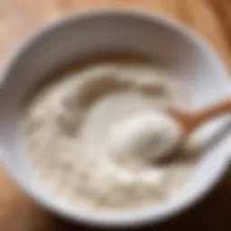 Flour and water mixture in a bowl