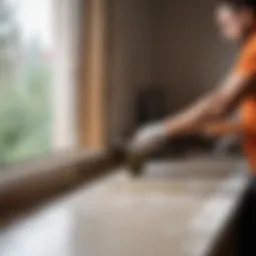 Preparation of kitchen facade surface for painting