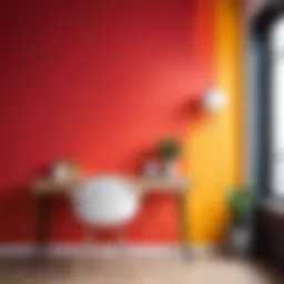 Vibrant wall transformation with fresh paint