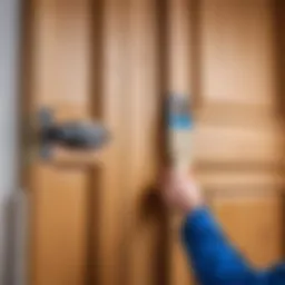 Preparation of wooden doors for painting