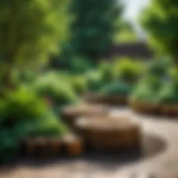 Well-maintained garden free of stumps