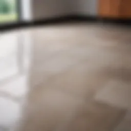 A clean tile surface after adhesive removal