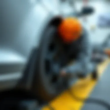 Safety precautions while changing a tire