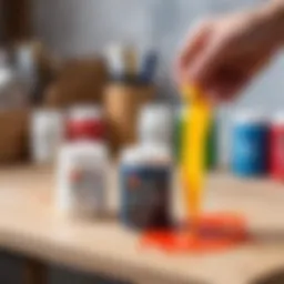 Restored acrylic paint consistency