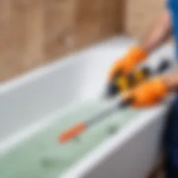 Tools for securing an acrylic bathtub