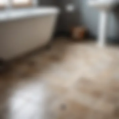 Completed Tiled Floor in Bath Demonstrating Effective Drainage Completed tiled floor in a bath with effective drainage