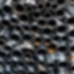 Different types of metal files arranged neatly