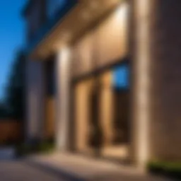 Elegant lighting illuminating a modern facade