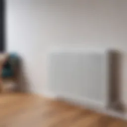 Modern in-wall radiator installation in a panel building