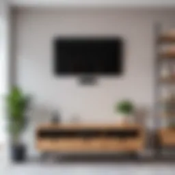 Wall-mounted TV bracket installation