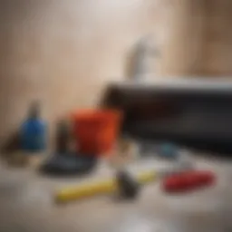 Tools required for bathroom drainage installation