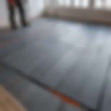 Installation stages of the heated floor system