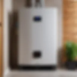 Modern gas boiler installation in a stylish bathroom
