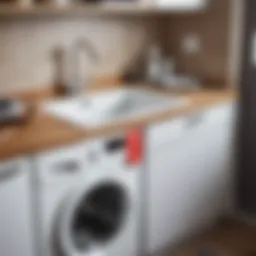 Installation of a sink above a washing machine