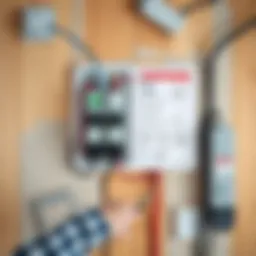 Electrical circuit diagram for UZO installation