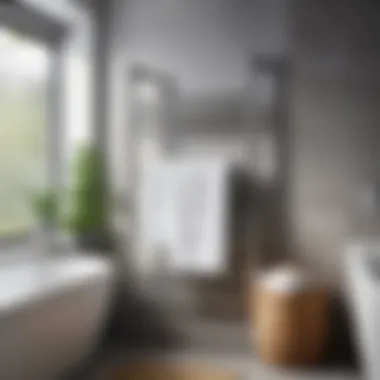 Elegant Design of a Bathroom Featuring a Towel Rail Elegant bathroom with towel rail
